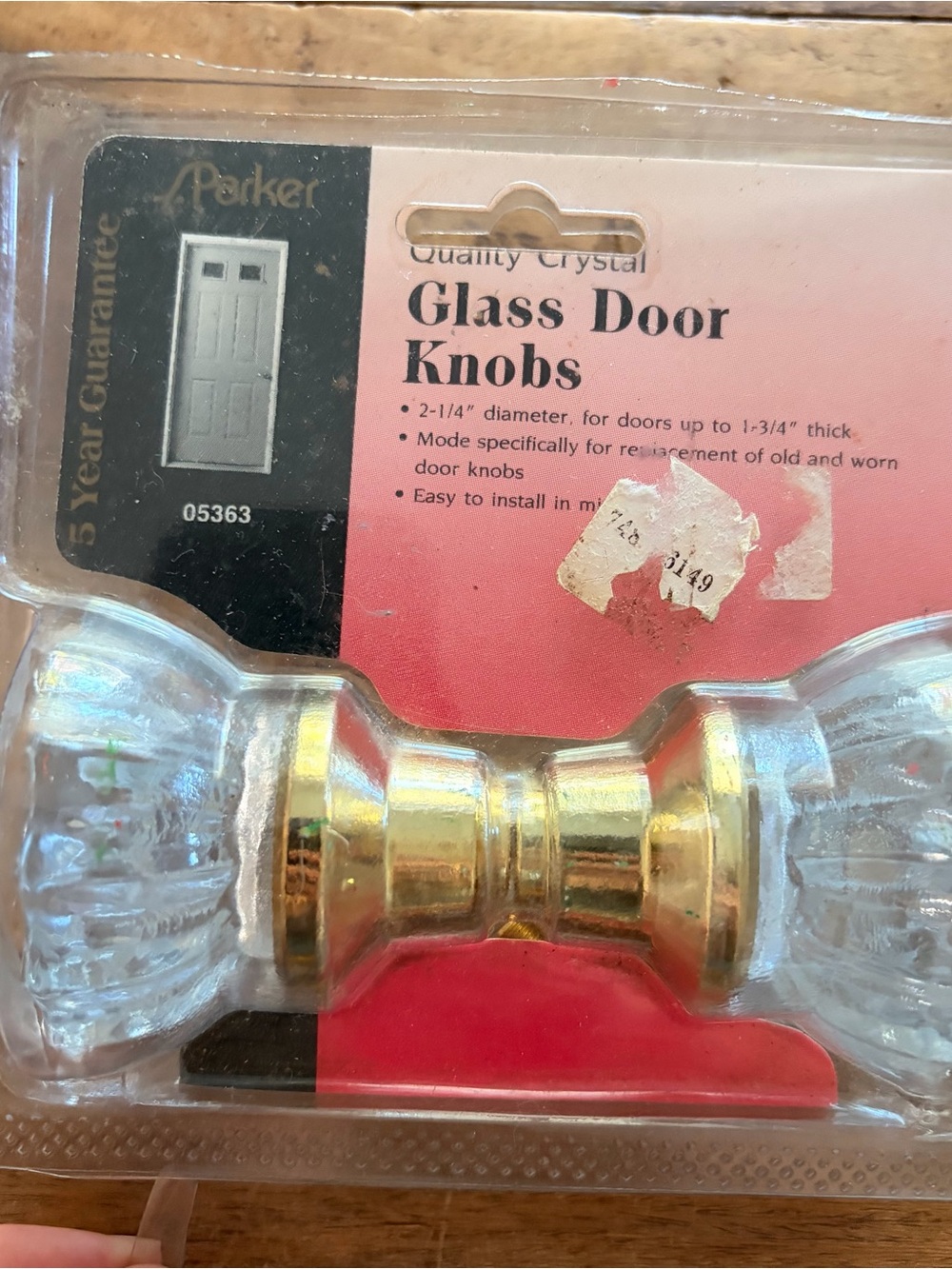 Vintage Crystal Glass Door Knob Full Replacement Set